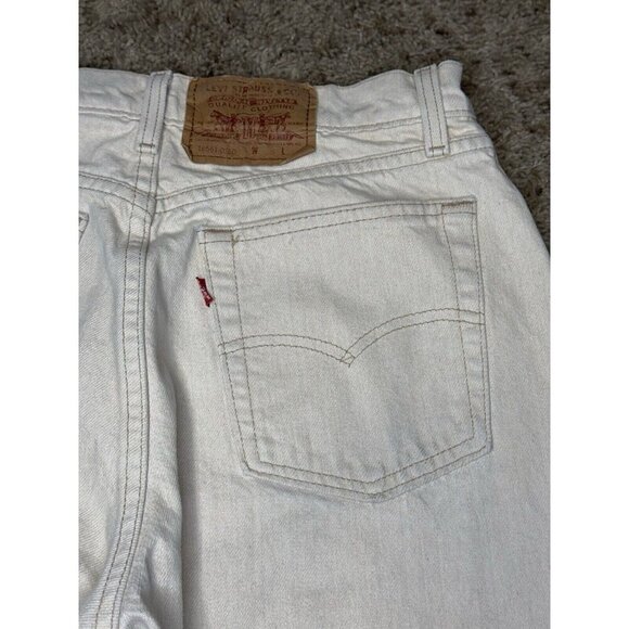 LEVI’S Vintage Relaxed Straight Cream Light Wash Jeans Sz 29x30 Y2k 90’s READ - Picture 4 of 10
